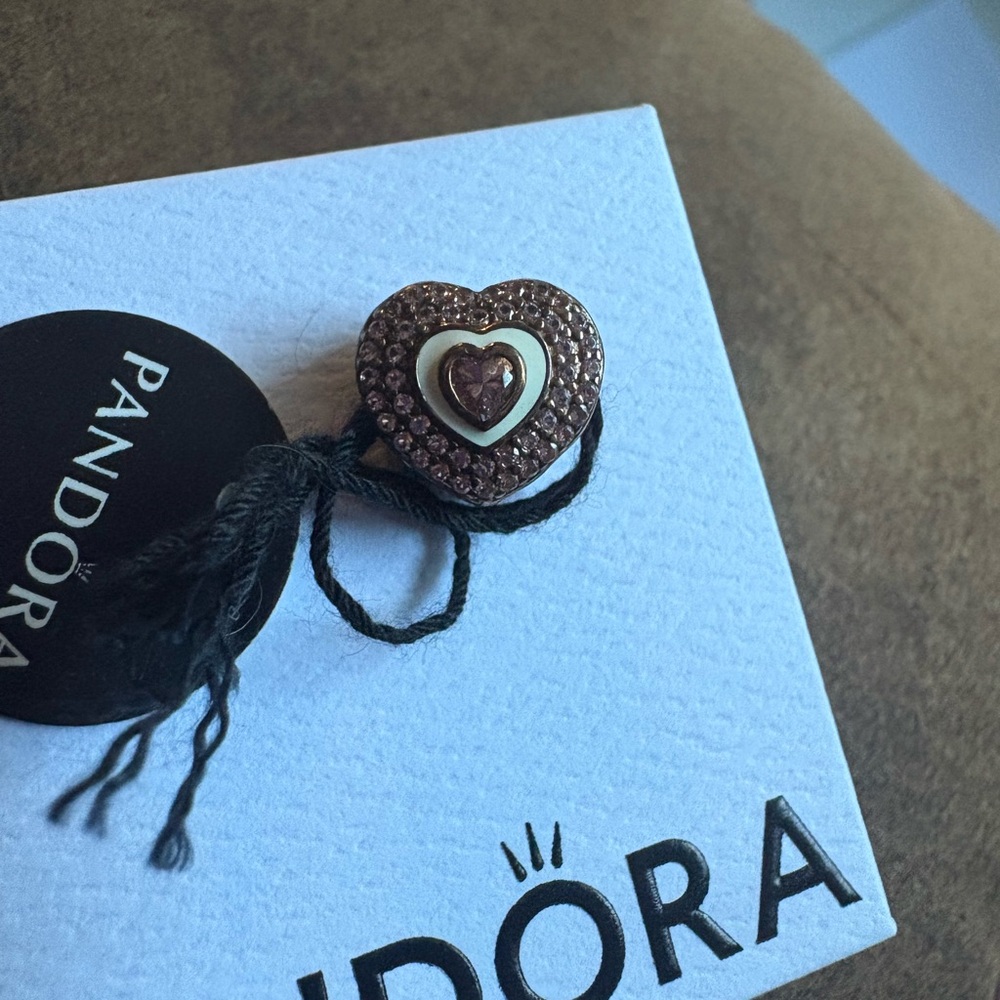 Pandora rose gold pink heart new with tag